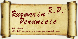 Ruzmarin Peruničić vizit kartica